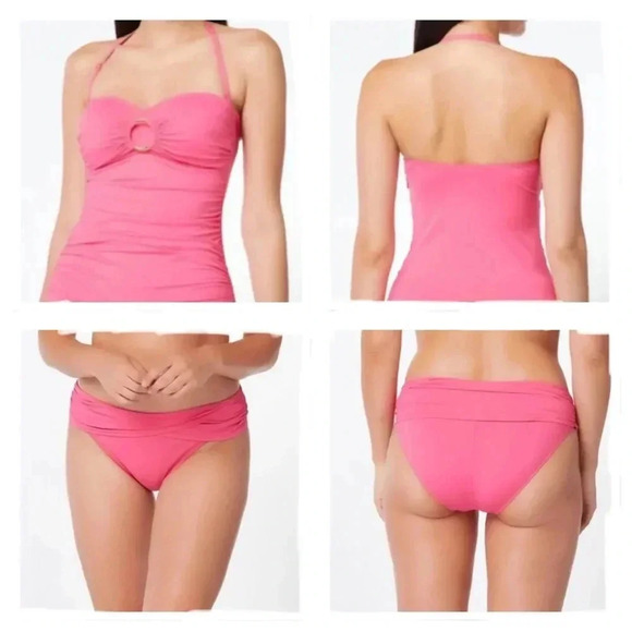 Bleu Rod Beattie Ring Me Up Bandeau Tankini - and Sarong Hipster Bottom Size 10 - Picture 1 of 9